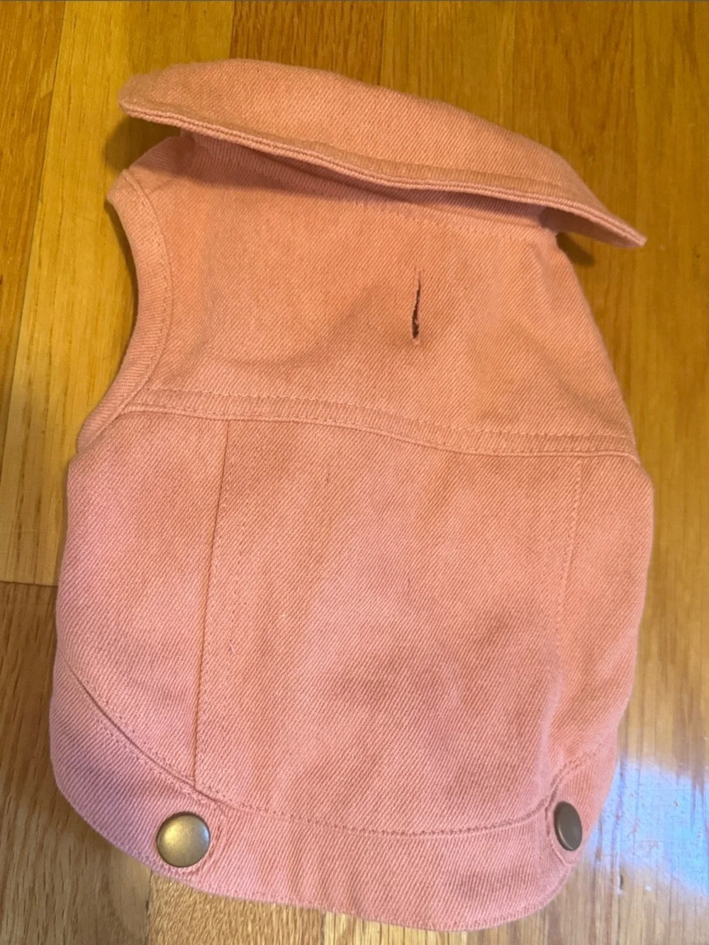 Pink Dog Denim Vest Jacket - Stylish Canine Outerwear